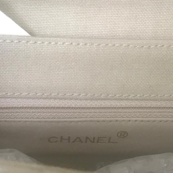 Chanel vintage quilted beige linen top handle kelly flap - Picture 10 of 11